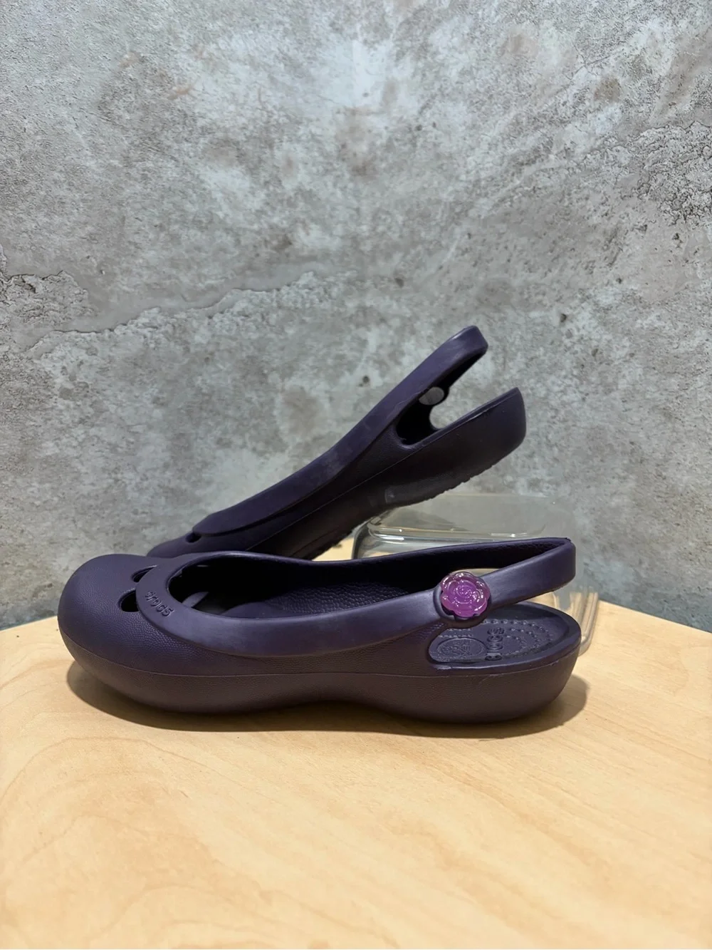 Purple Crocs Jayna slingback ballet flat size women’s 4